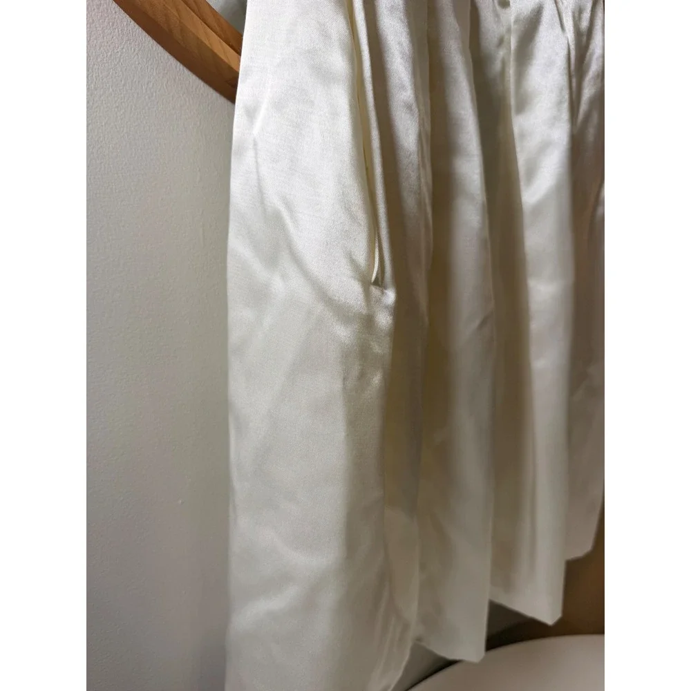 Gianni Bini Dress 4‎ Champagne Cream Excellent Front Zip Open Back Cocktail